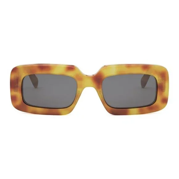 New CELINE Triomphe Havana Square CL40313U 53A Sunglasses Women - Picture 2 of 3